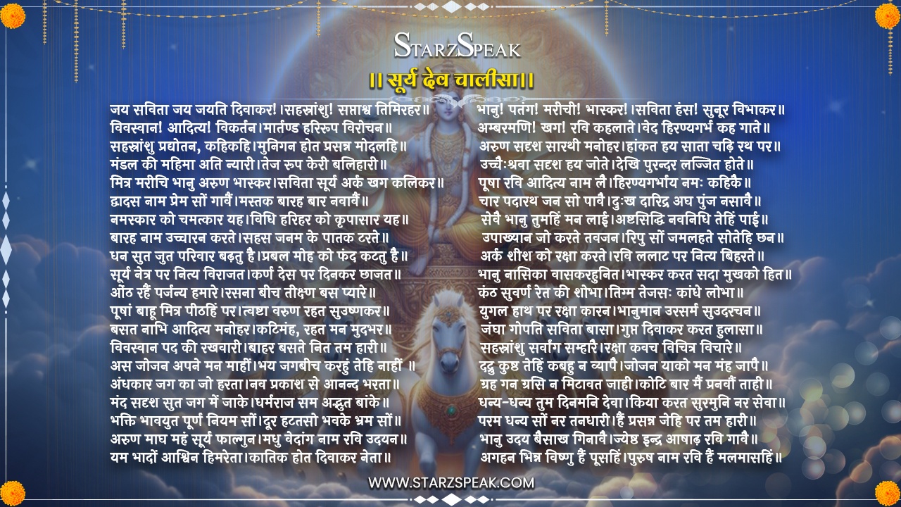 Surya Chalisa : रविवार के दिन सूर्य चालीसा का पाठ करने से होते  हैं बहुत से लाभ 